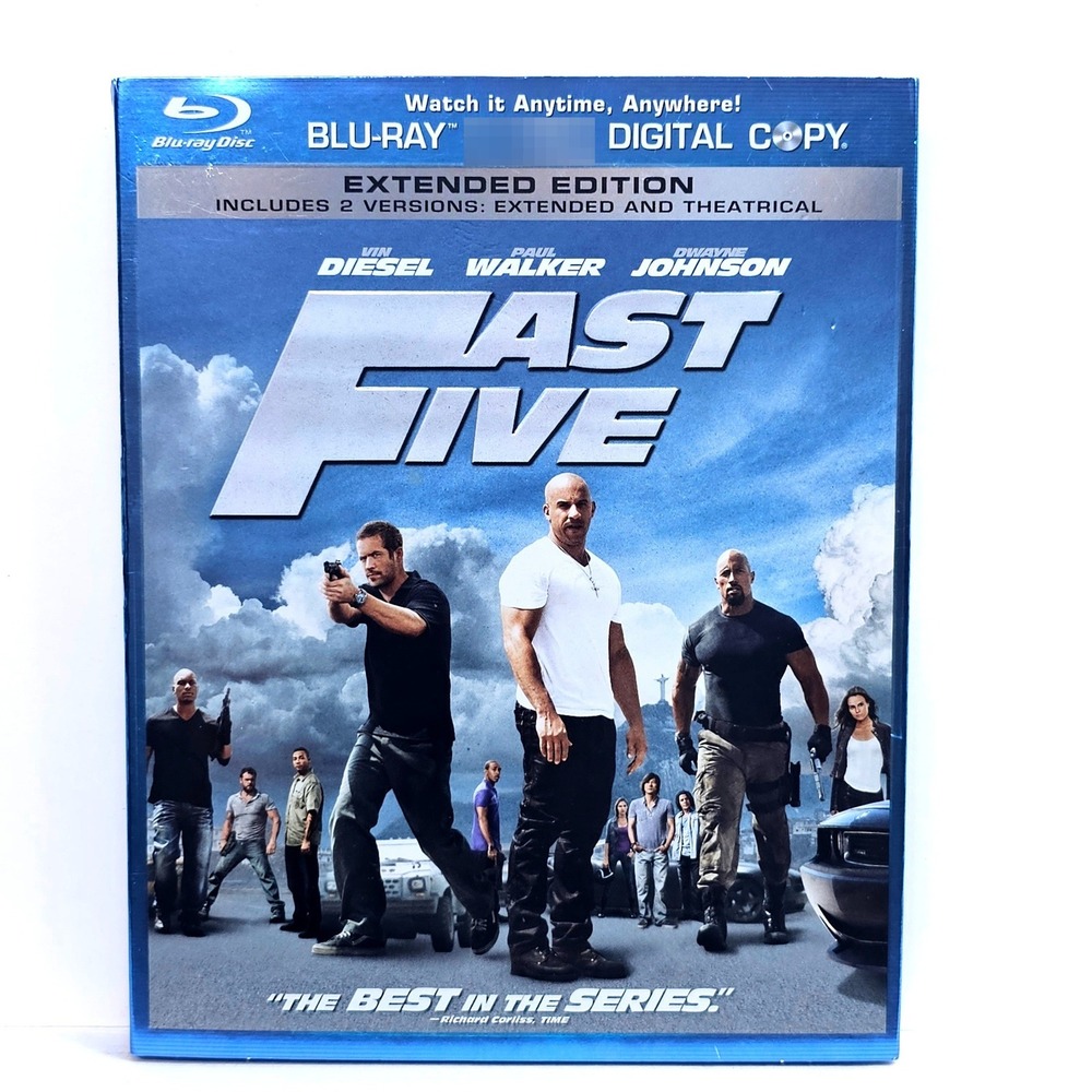 Universal Fast Five Blu-ray Extended Ed Vin‎ Diesel Paul Walker Action No DVD
